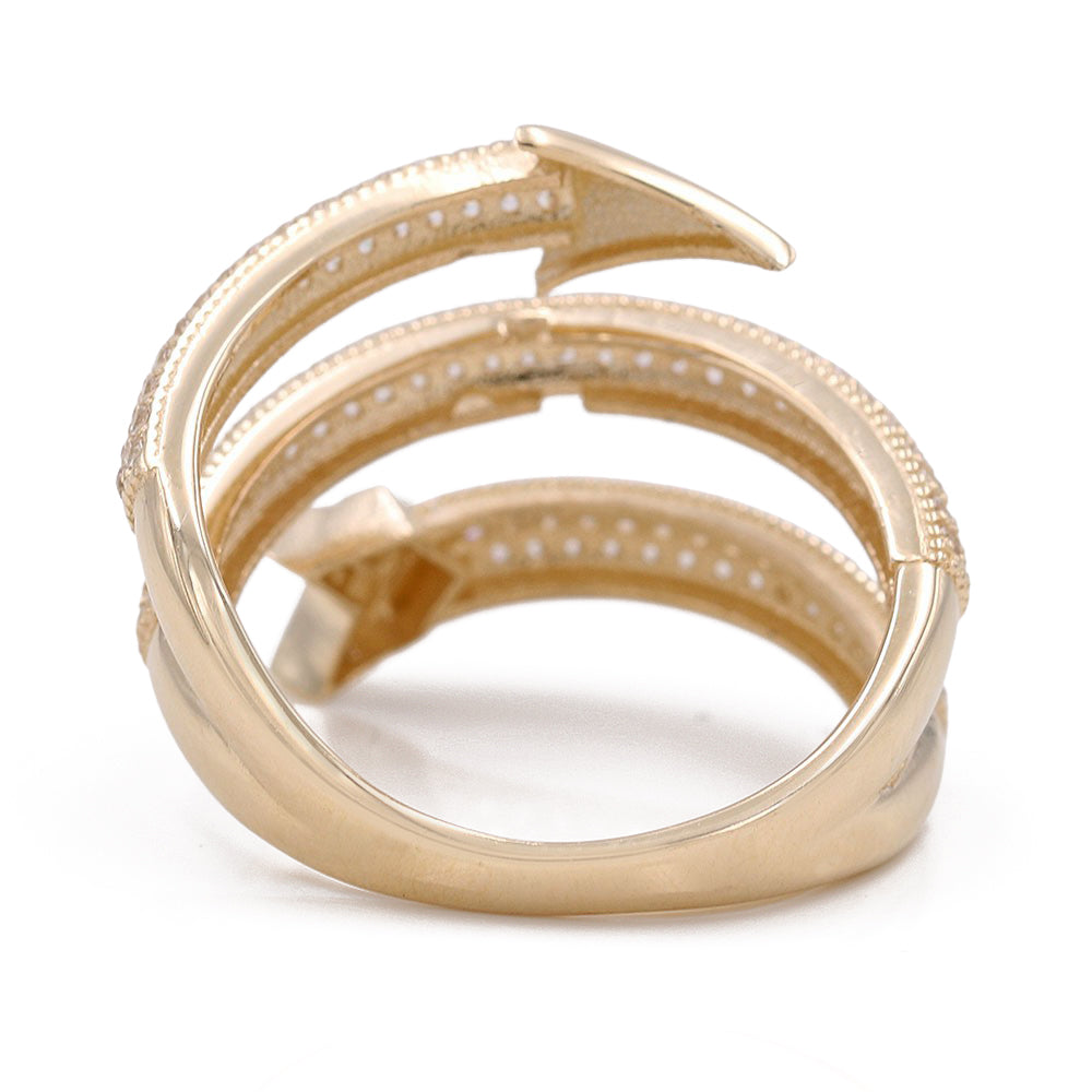 Fashion Arrow Ring with Cubic Zirconias
