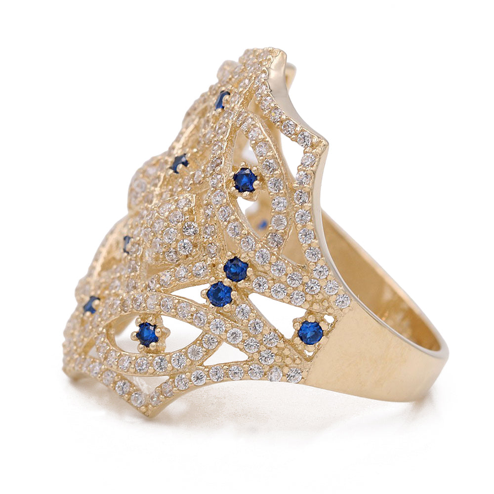 Fashion Ring with Color Stones and Cubic Zirconias