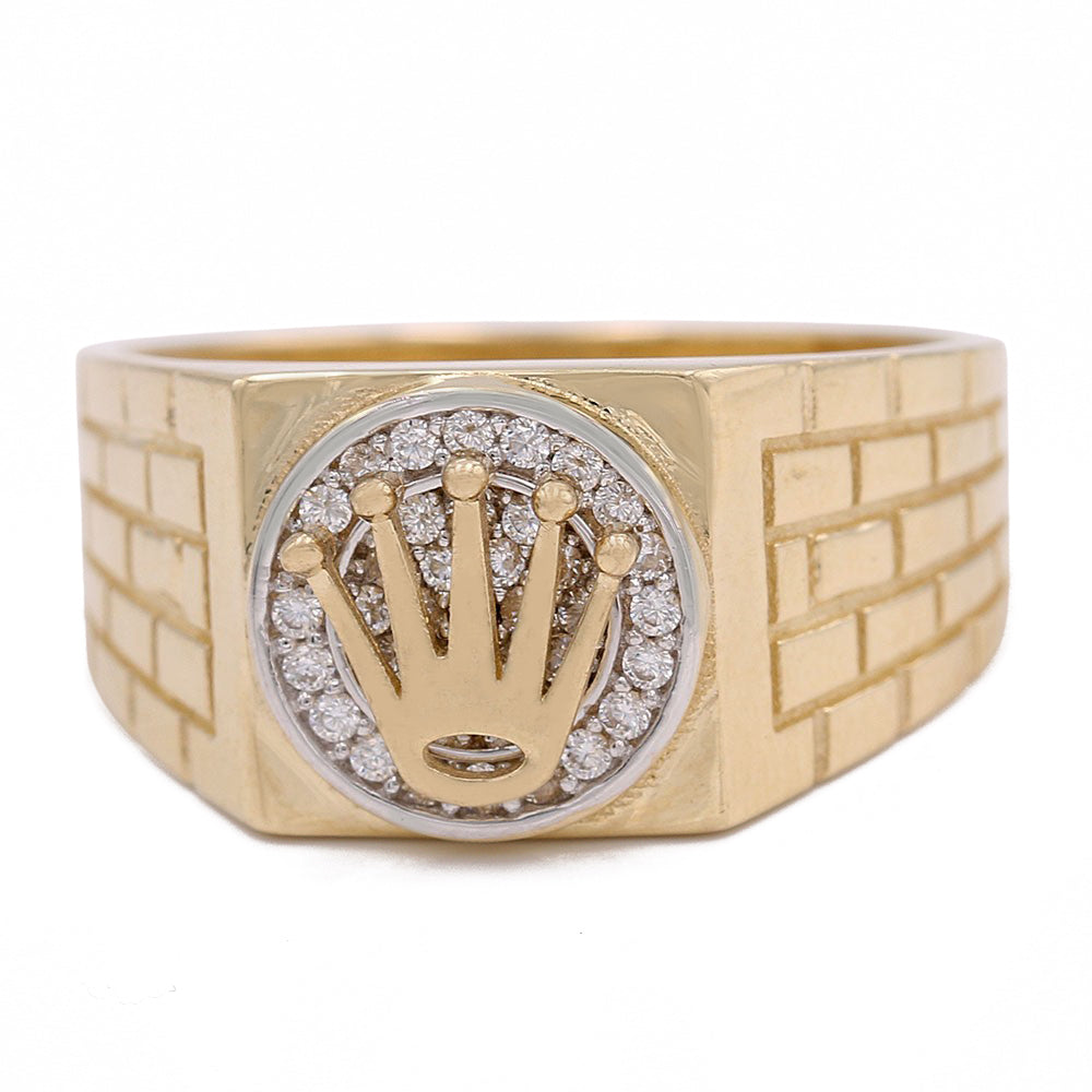 Crown Beveled Ring
