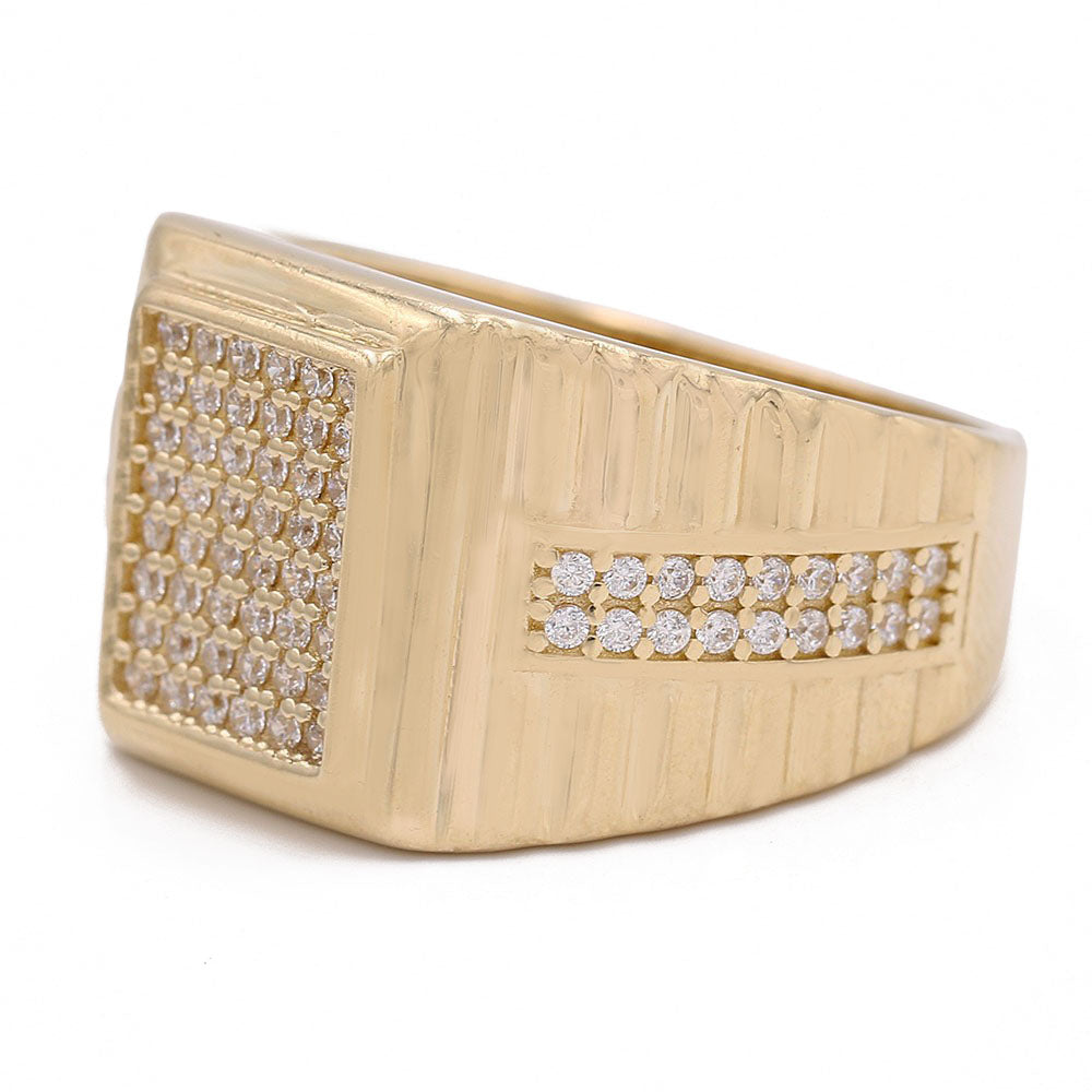 Square Zirconia Panel Ring
