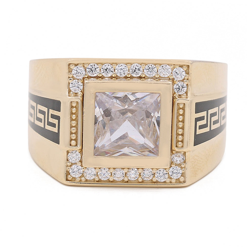 White Zirconia Square Ring