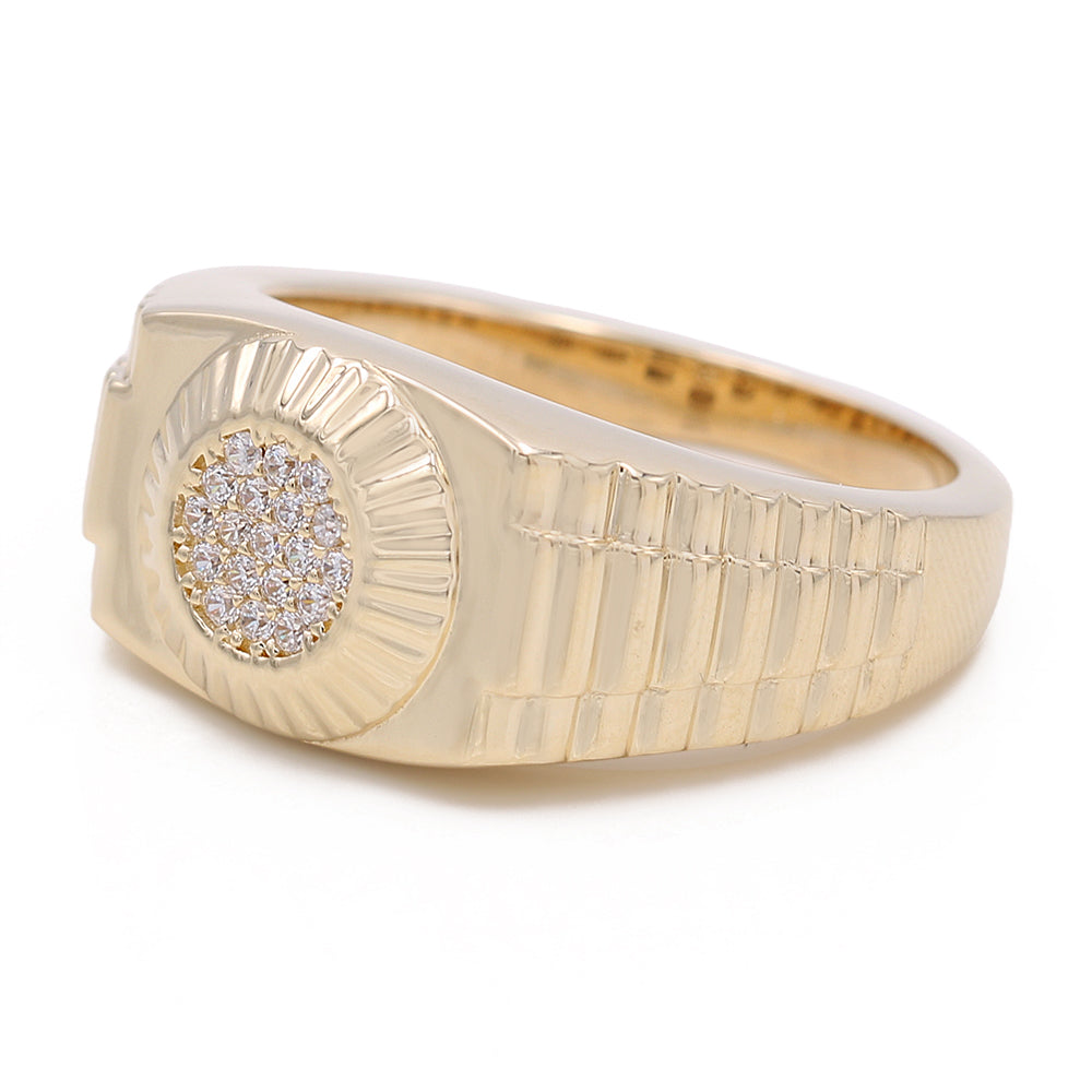 Flutted Bezel Ring
