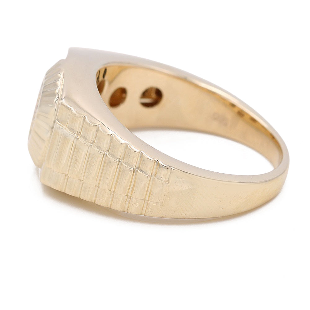 Flutted Bezel Ring