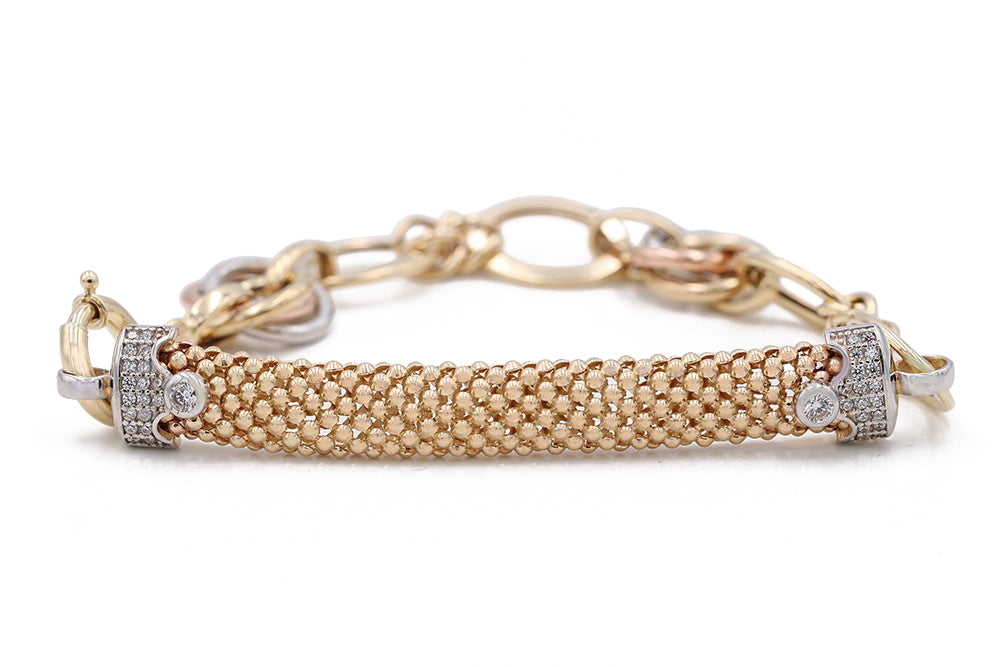Mesh Bracelet with Cubic Zirconias