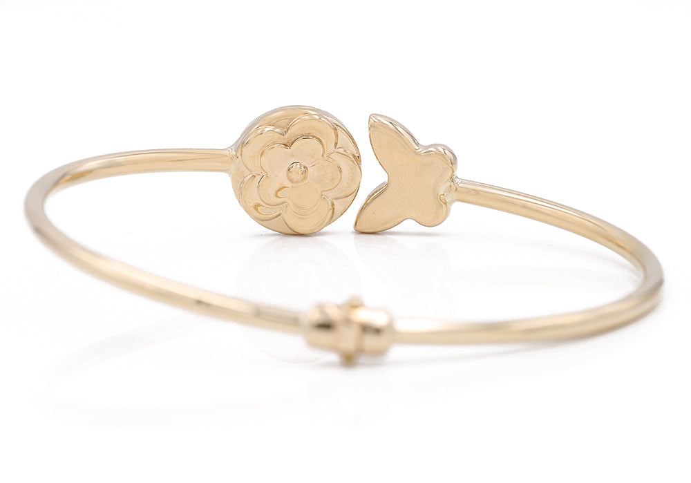 Fashion Butterfly and Flower Bangle