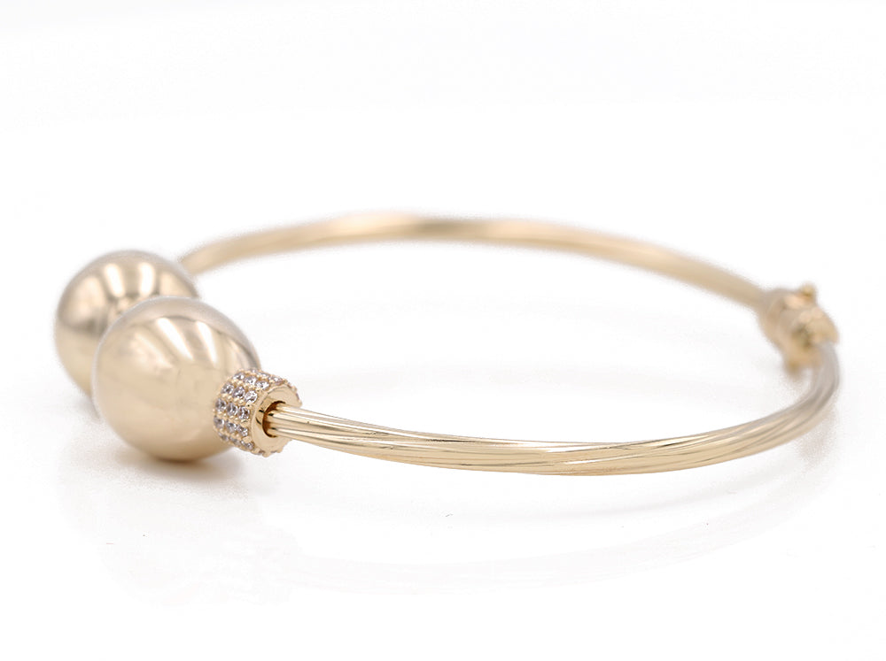 Fashion Bangle with Cubic Zirconias