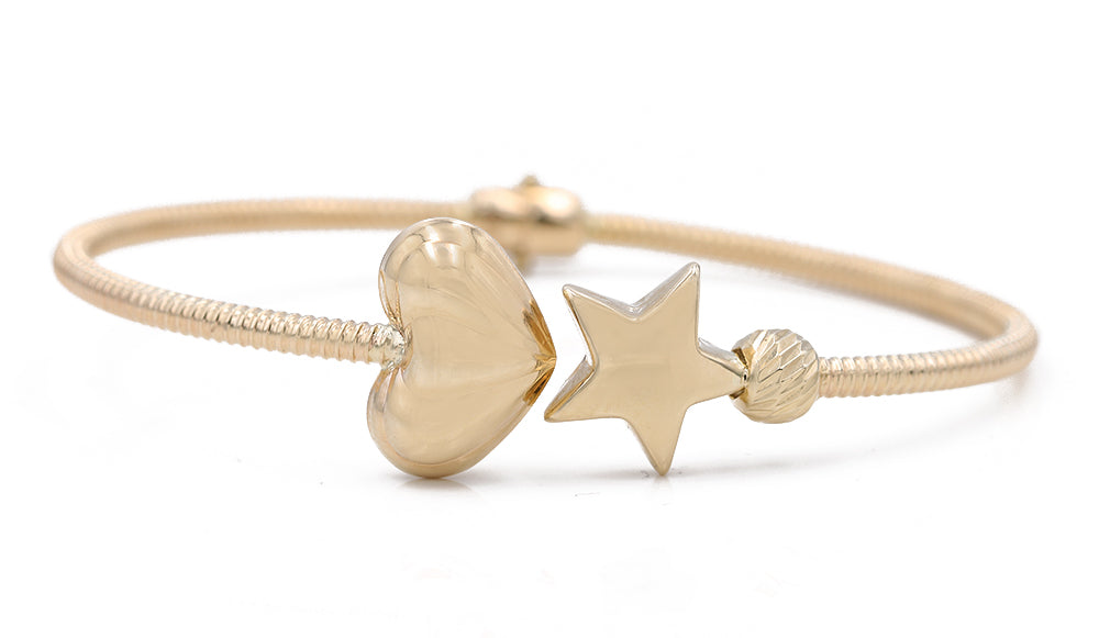 Fashion Heart and Star Bangle