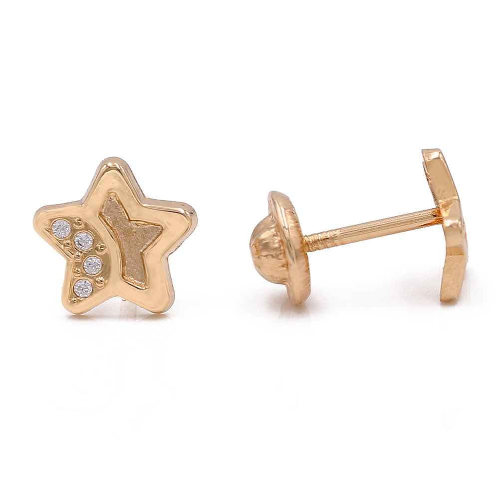 Star Earrings with Cubic Zirconias