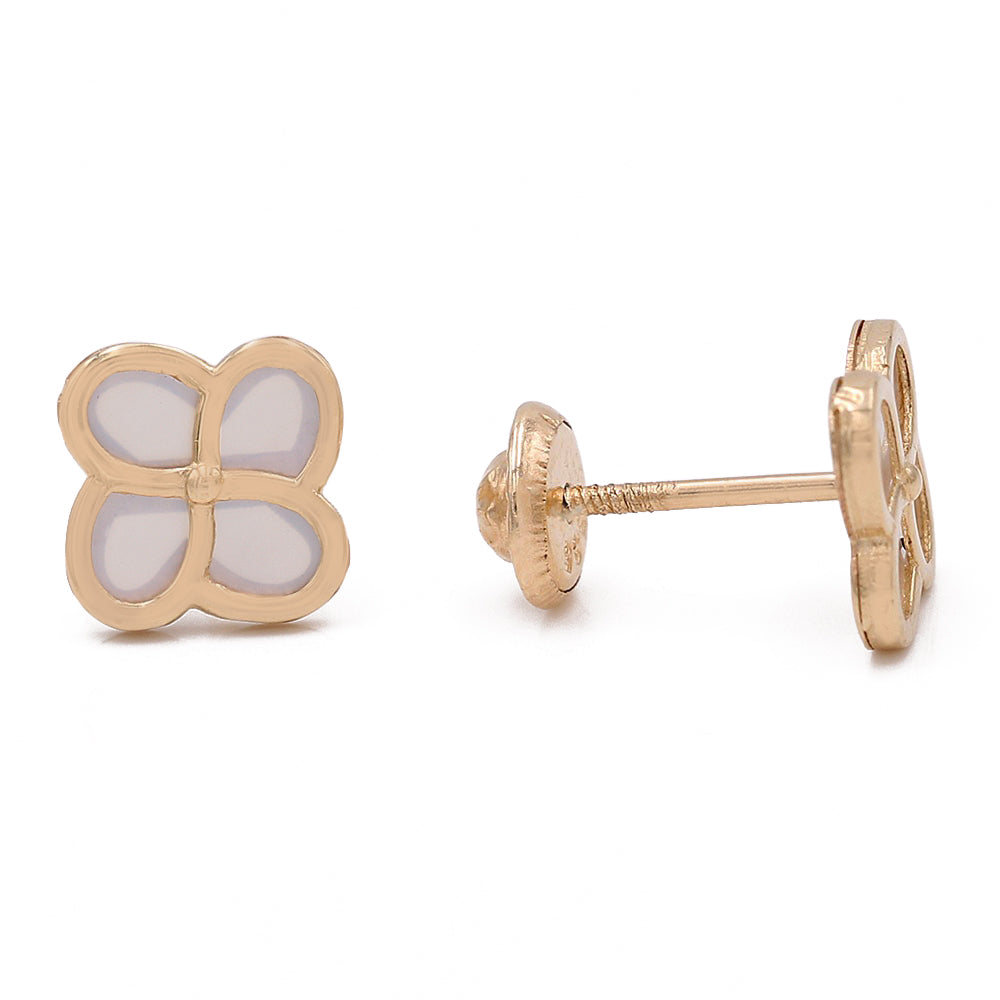 Fashion Flower Earrings with Color Stone