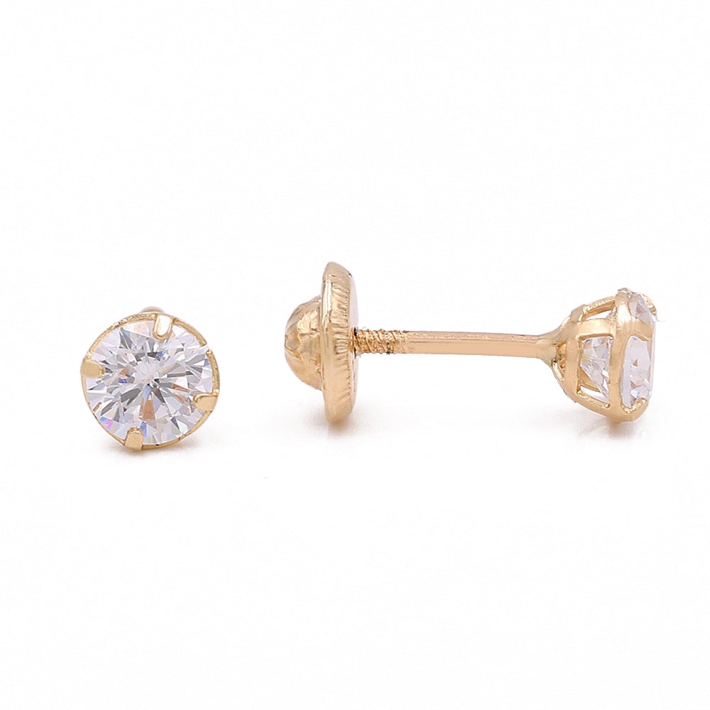 Fashion Round Earrings with Cubic Zirconias