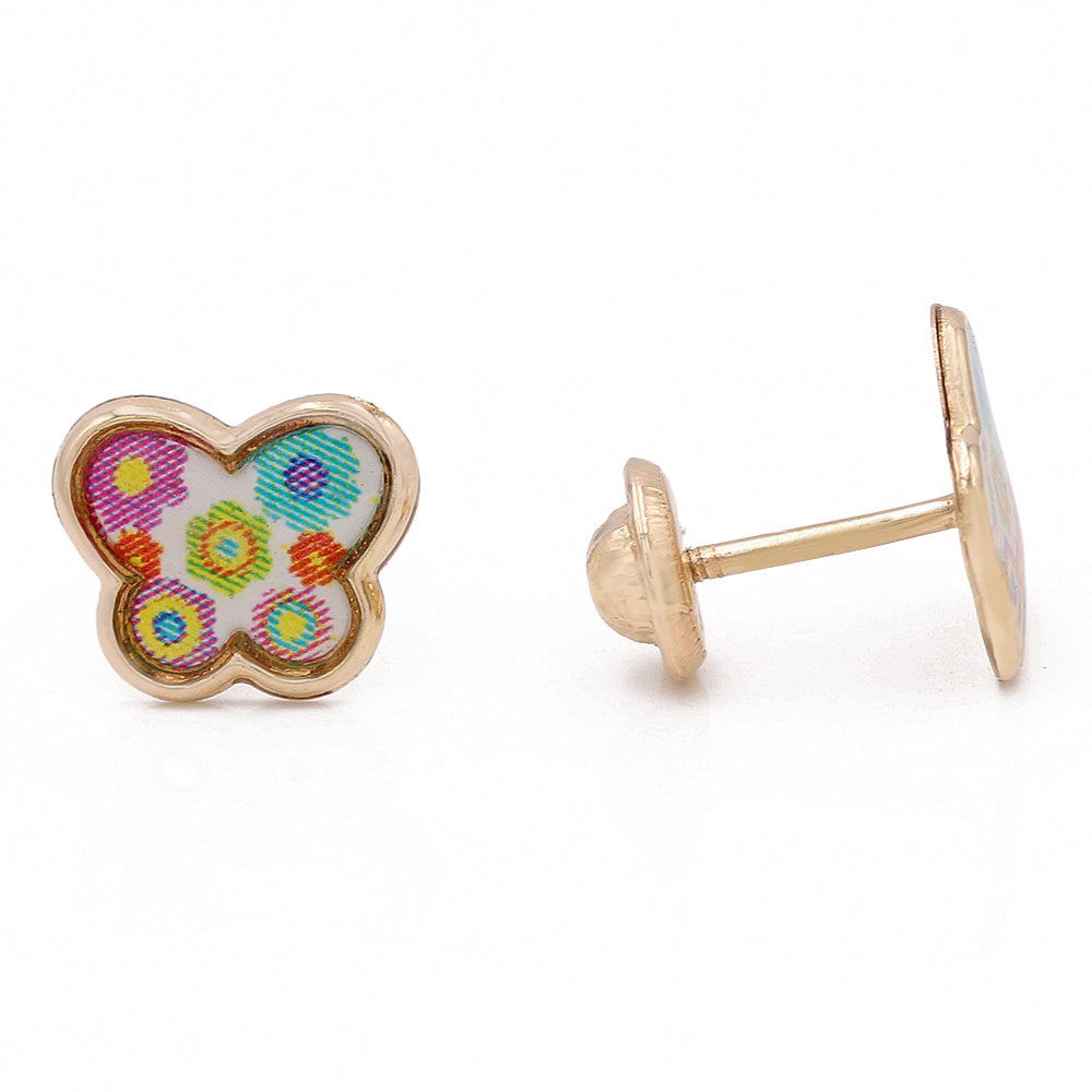 Butterfly Shape Earrings with Color Mosaic