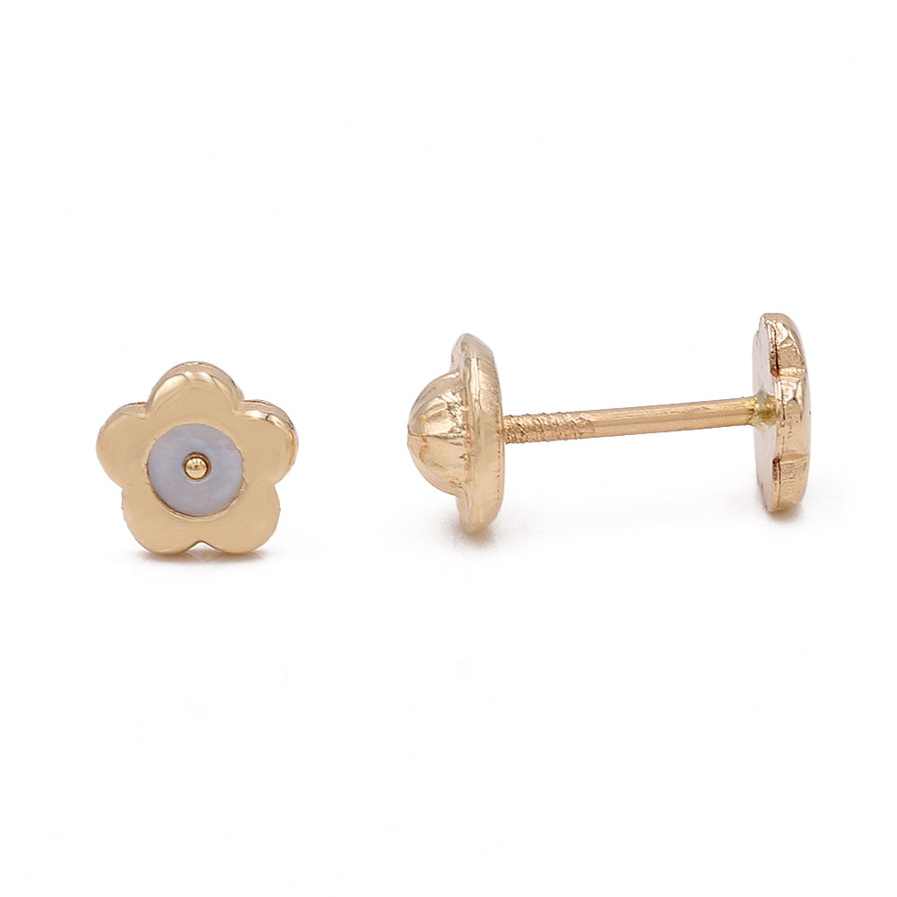 Flower Earrings with Mother of Pearl Insert
