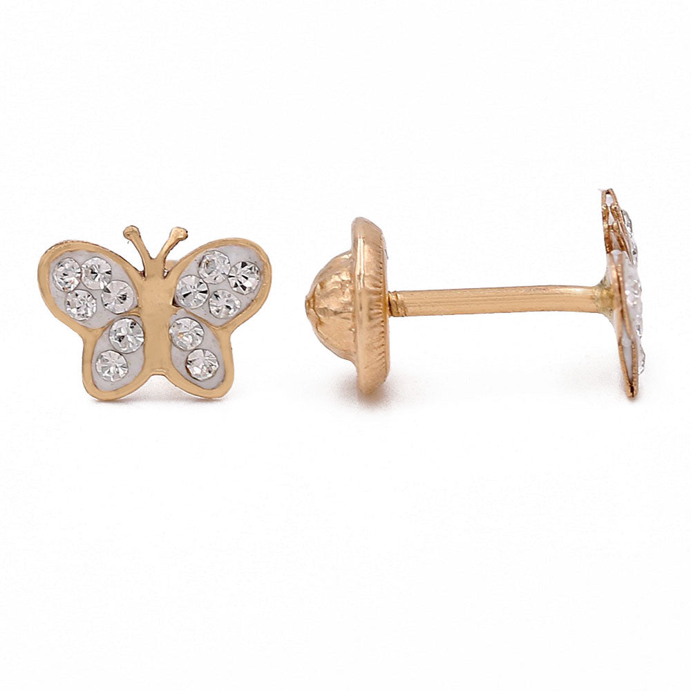 Butterfly Earrings with Cubic Zirconias