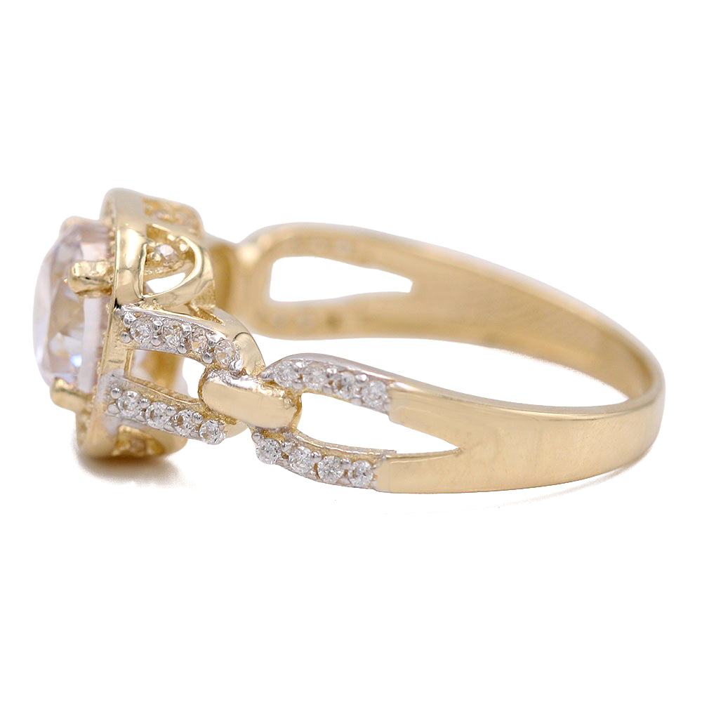 Fashion Center Stone Ring with Cubic Zirconias