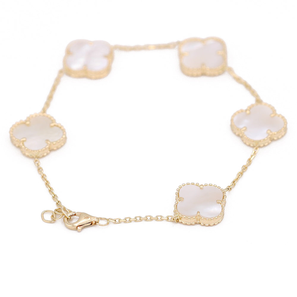 Fashion Flower Bracelet with Cubic Zirconias