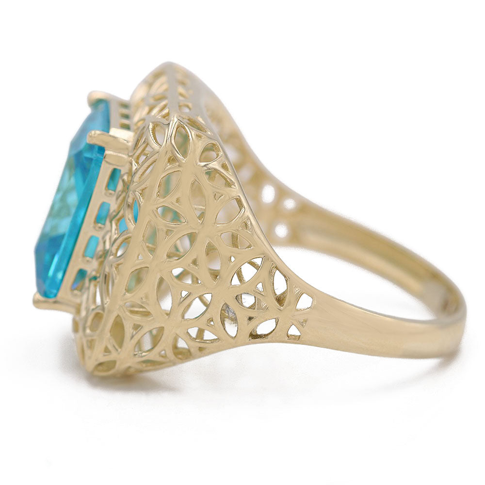 Fashion Ring with Blue Center Stone