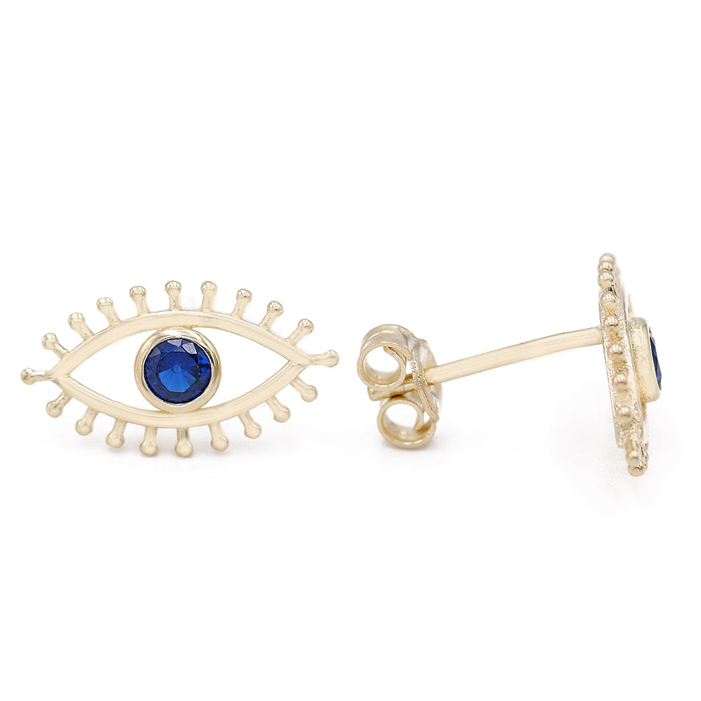 Eye Earrings with Color Stone