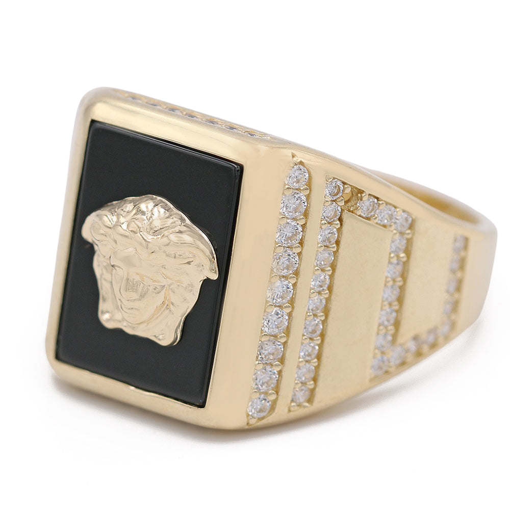 Medusa Head Black Stone Zirconias Ring