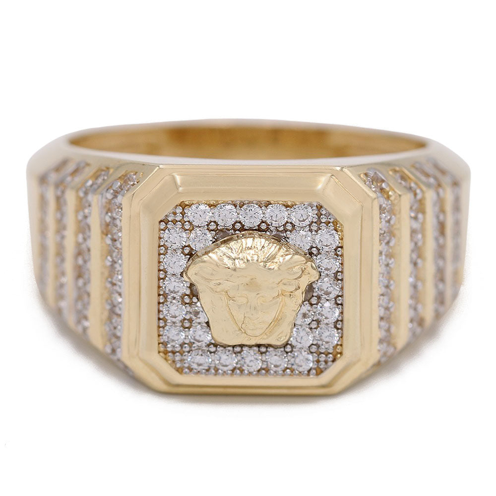 Fashion Medusa Head and Cubic Zirconias Ring