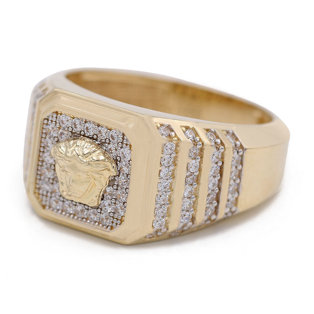 Fashion Medusa Head and Cubic Zirconias Ring