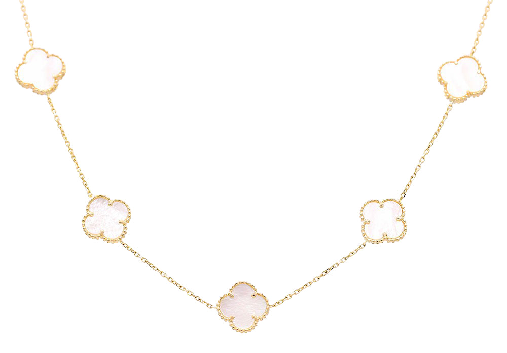 Flowers Mother of Pearl Necklace