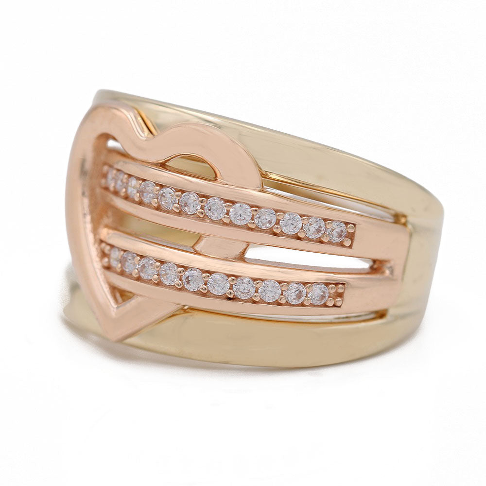 Fashion Heart Ring with Cubic Zirconias