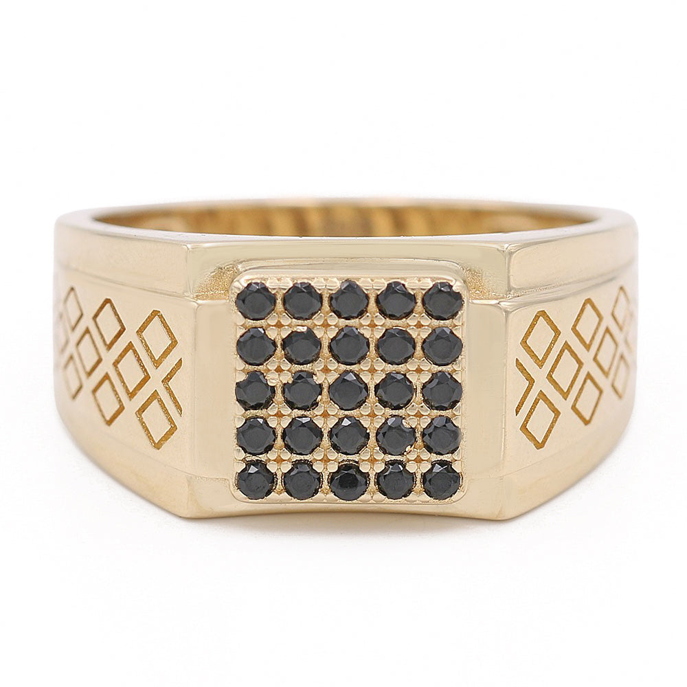 Fashion Ring with Black Stones