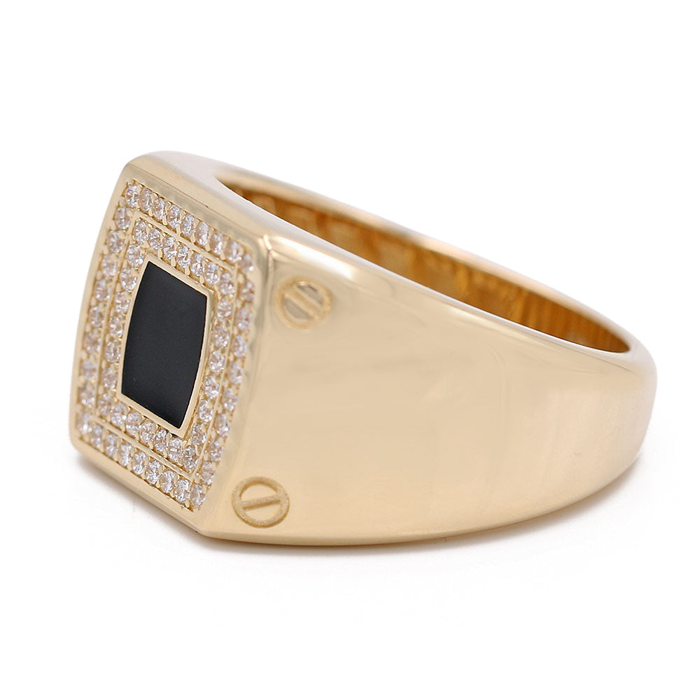 Fashion Ring with Color Stone and Cubic Zirconias