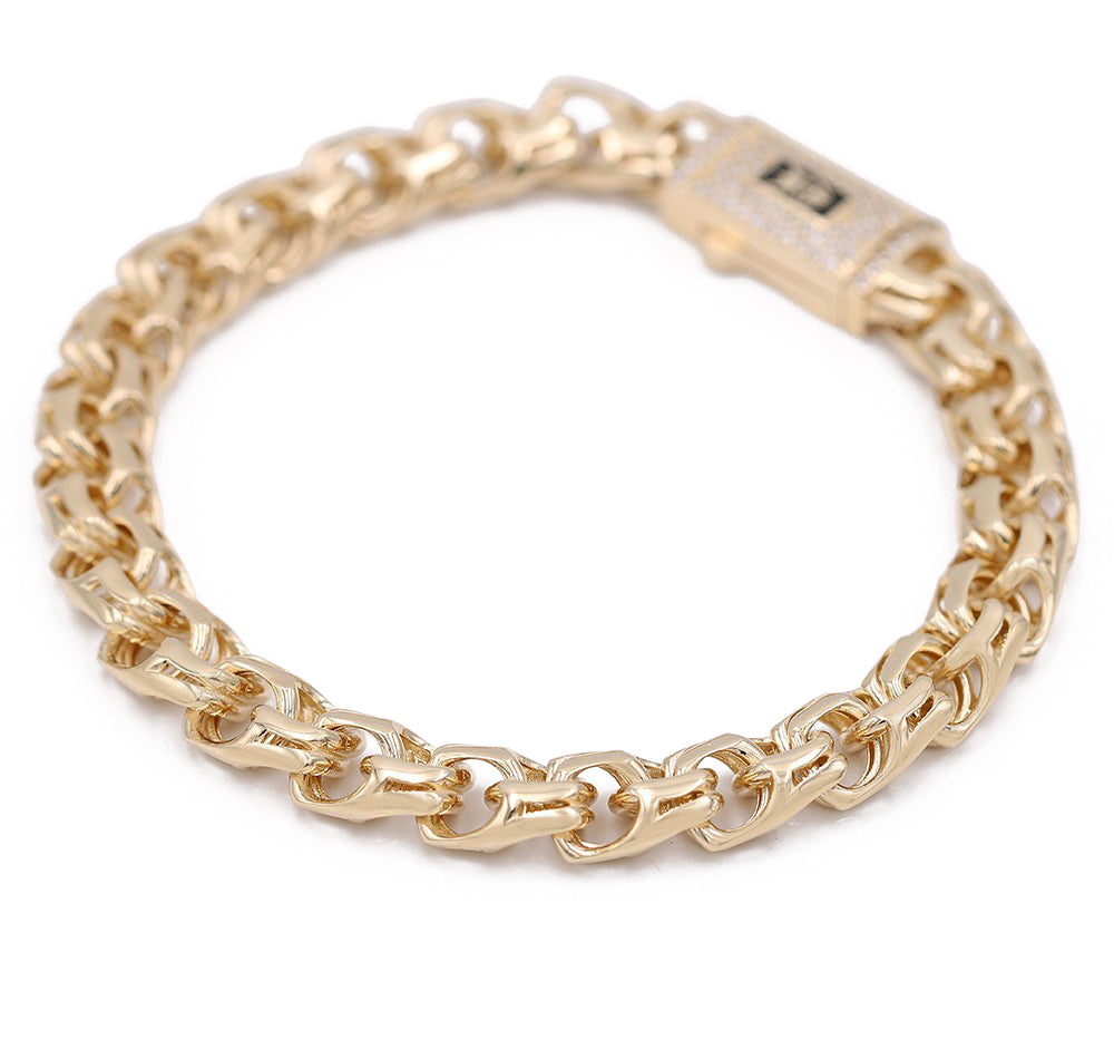 Link Bracelet with Cubic Zirconias