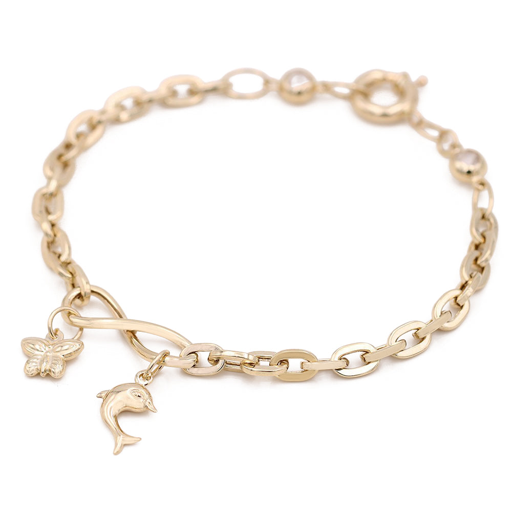 Butterfly and Dolphin Bracelet
