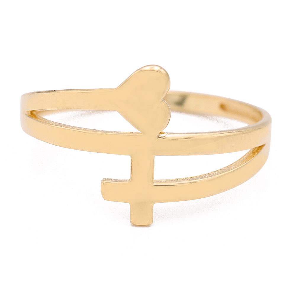Fashion Heart and Cross Ring