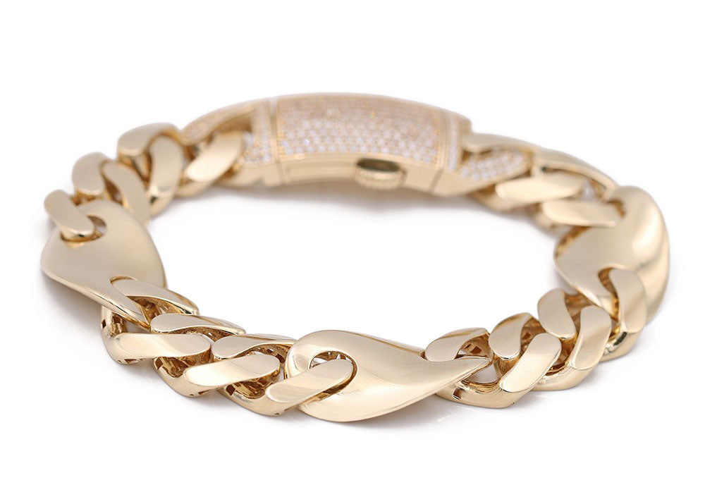 Semi-Solid Cuban Link Bracelet