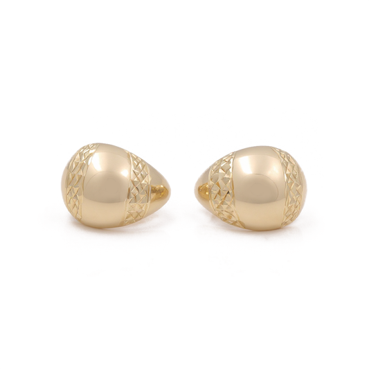 10K Yellow Gold Fashion Women's Drops Earrings with Diamond Cut / Weight: 3.2 GR / CQED0FS-2