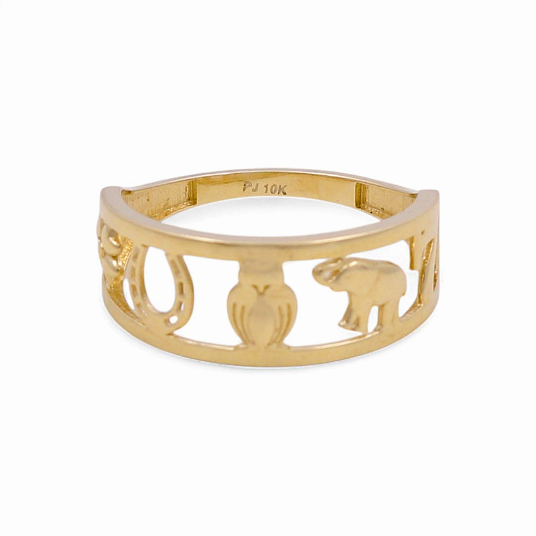 10K Yellow Gold Lucky Women's Ring / Size: 8 / Weight: 2 GR / DPWR0FS-7