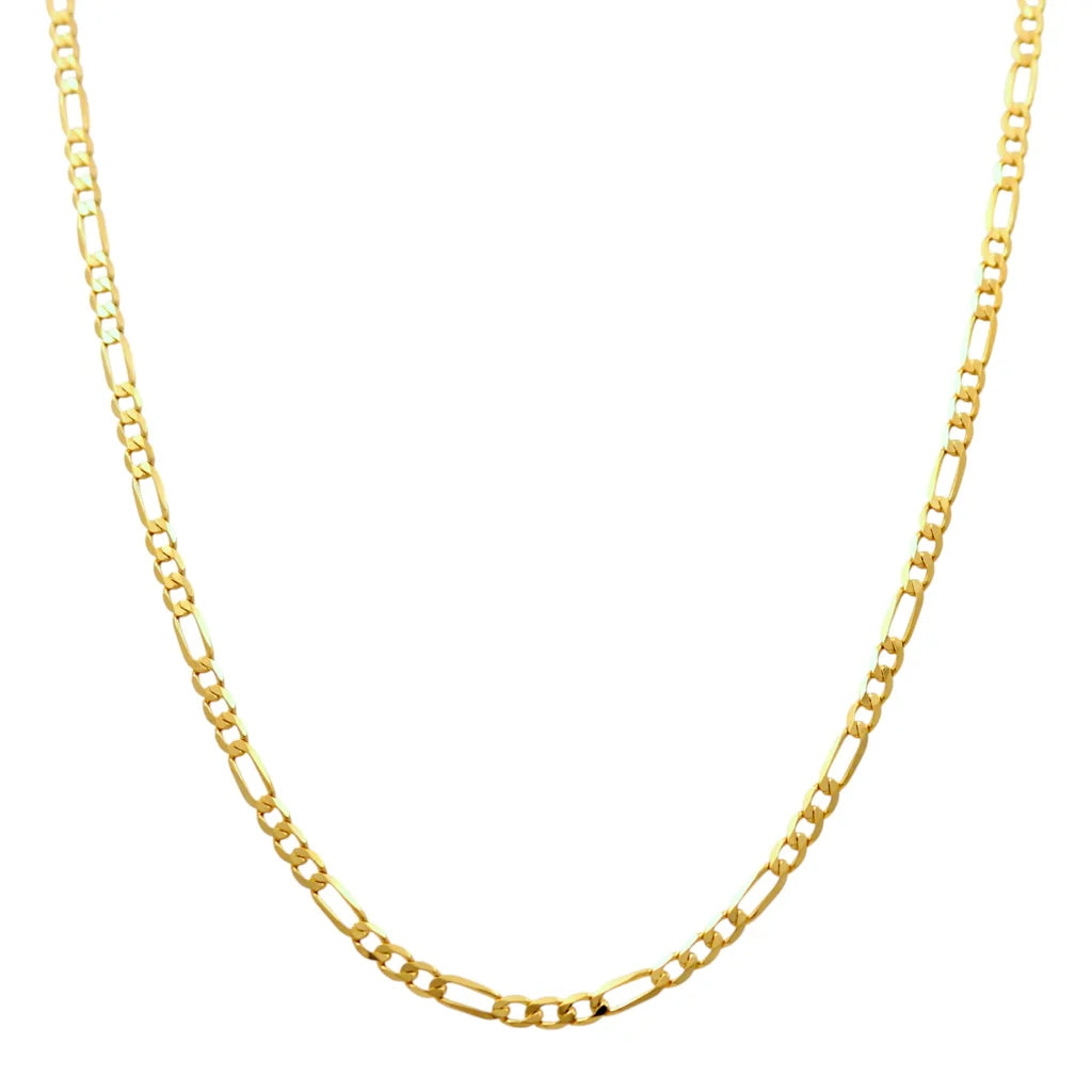 14K Yellow Gold Figaro Link Chain / Size: 6mm 26" / Weight: 20GR / FCEECH4FG6-26