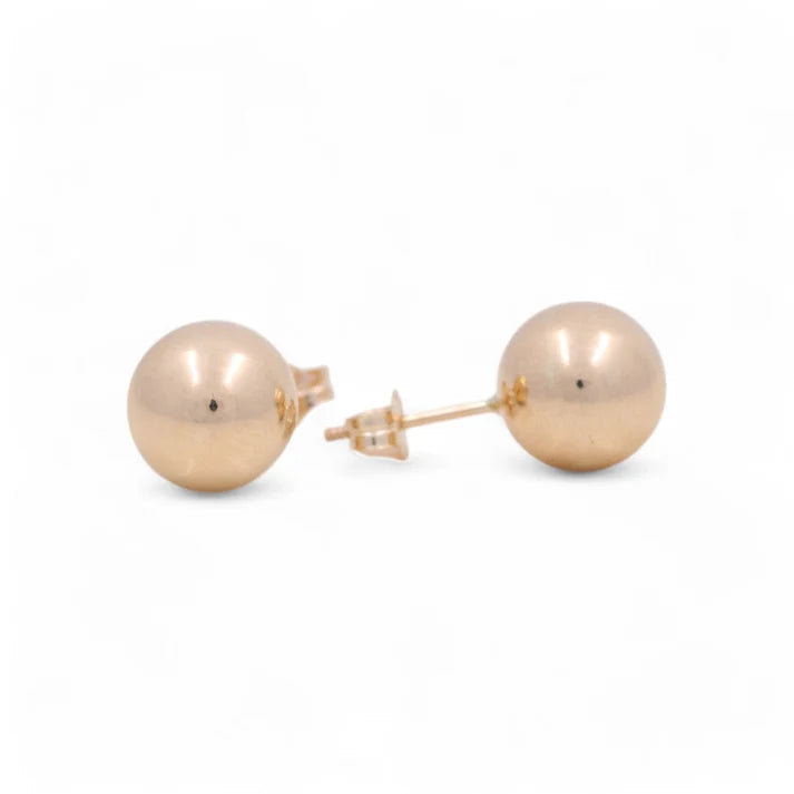 14K Yellow Gold Ball Earrings Stud / Size: 39mm / Weight: 2.6 GR / CCEH4DM