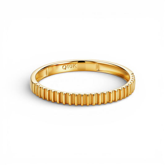 10K Yellow Gold Fashion Women's Ring / Size: 8 / Weight: 1 GR / DQWR0FS-59