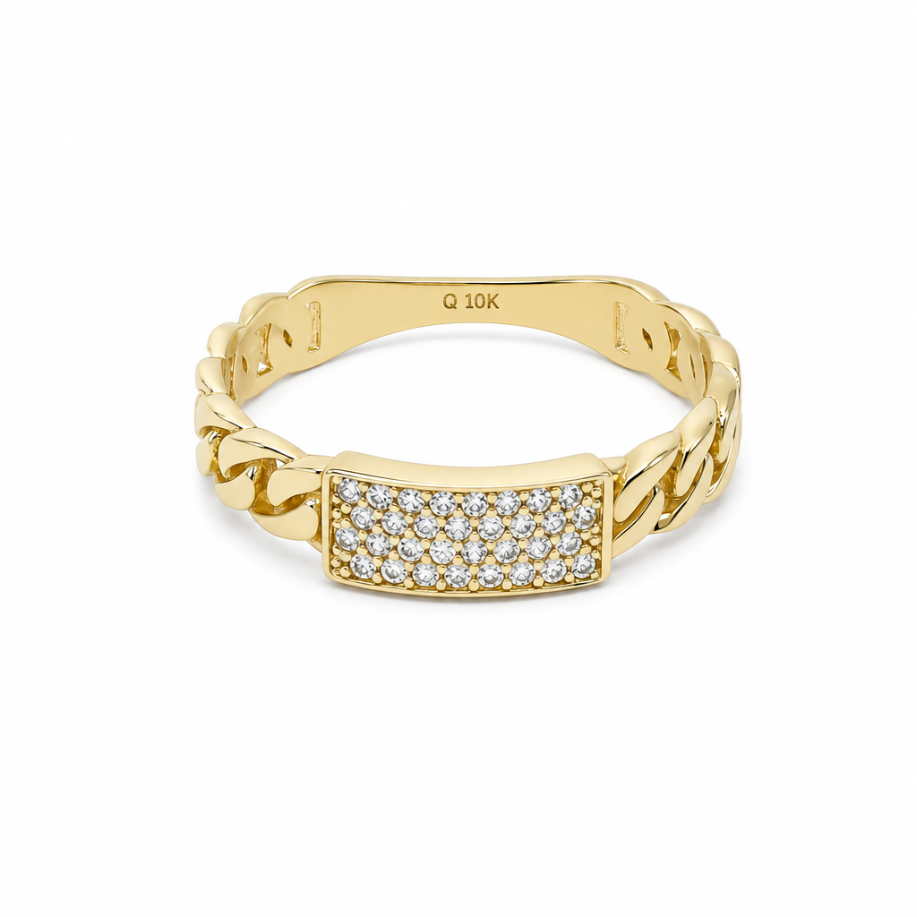 10K Yellow Gold Fashion Women's Ring / Size:8.25 / Weight: 1.9 gr / DQWR0FS-120