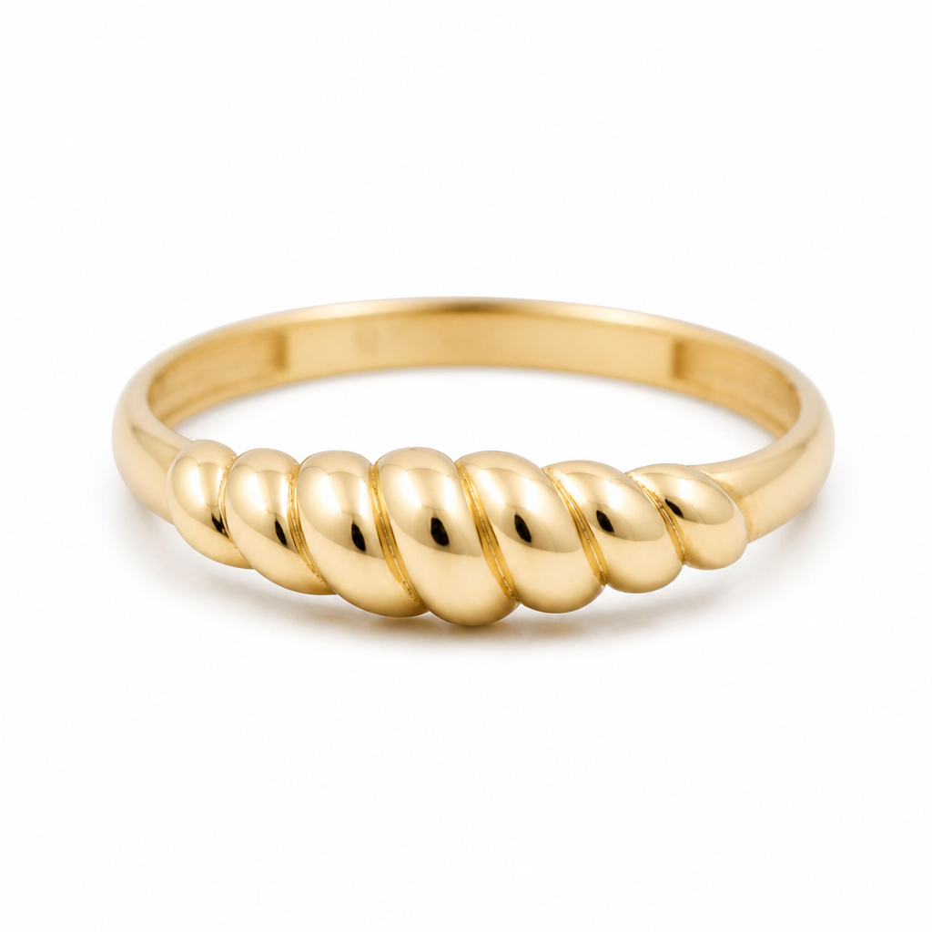 10K Yellow Gold Fashion Women's Ring / Size:7.5 / Weight: 0.9 GR / DQWR0FS-89