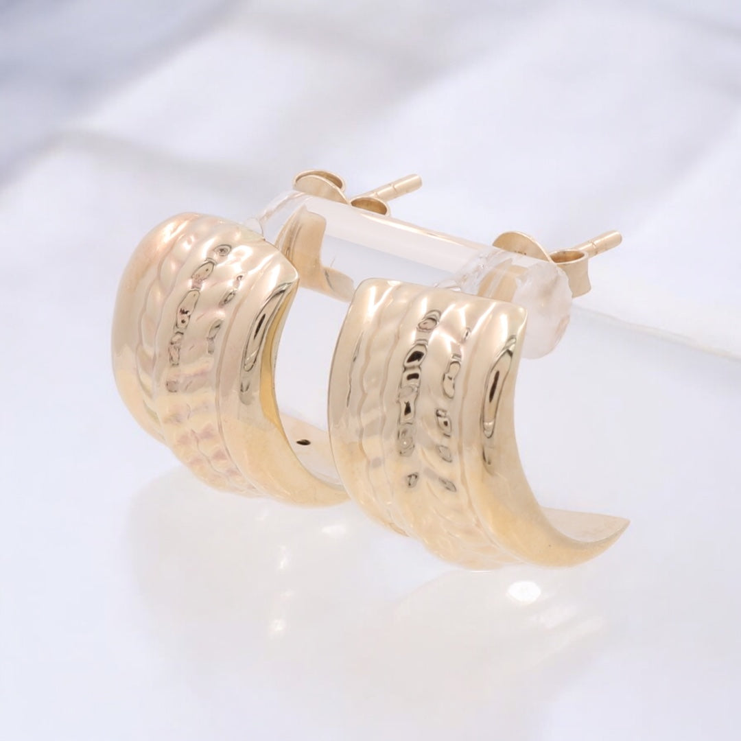 14K Yellow Gold Women’s Hoop Earrings / Weight: 3.0GR / COES4FS-17