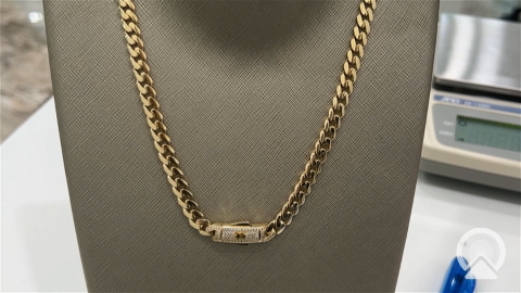 14K Yellow Gold Monaco Chain / Size 7mm 20" / Weight 26gr / COCH4MON7-20