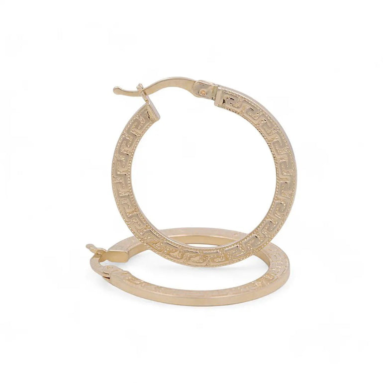 Earrings COEH4GR1.6x39 14k C Weight 3.8gr Large Greek hoops