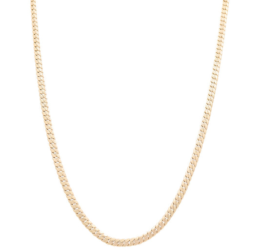 14K Yellow Gold Semisolid Cuban Link Italian Chain / Size: 24" / Weight: 14.4 GR / 122-00899