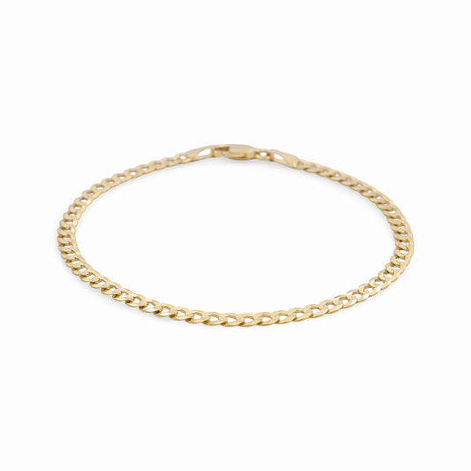14K Yellow Gold Curb Bracelet / Size: 4.2mm 7.5" / Weight: 4 GR