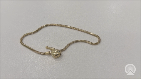 14K Yellow Gold Fashion Women's Bracelet with Heart / Size: 7.5'' / Weight: 4.4gr / DQWB4FS-4