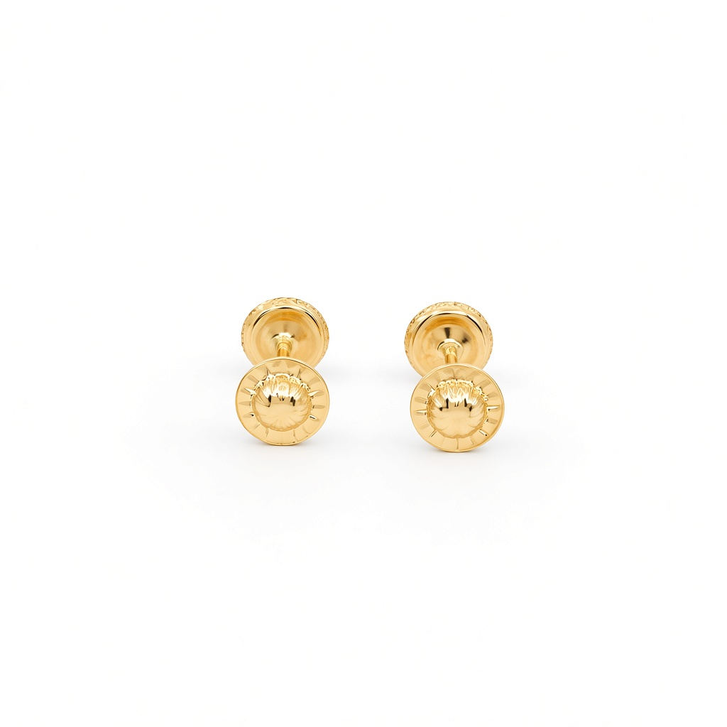 14K Yellow Gold Fashion Stud Earrings with Pearl / 6-682101PN