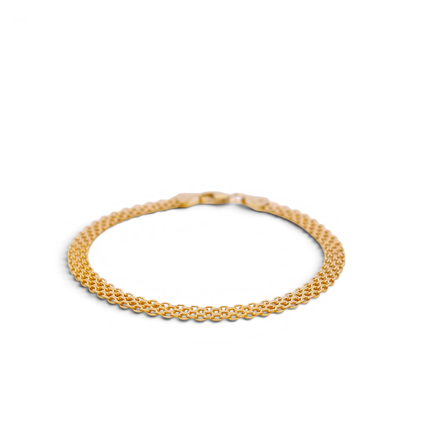 14K Yellow Gold Bismark Women's Bracelet / Size: 7.5" / Weight: 3.9 GR / COWB4BK