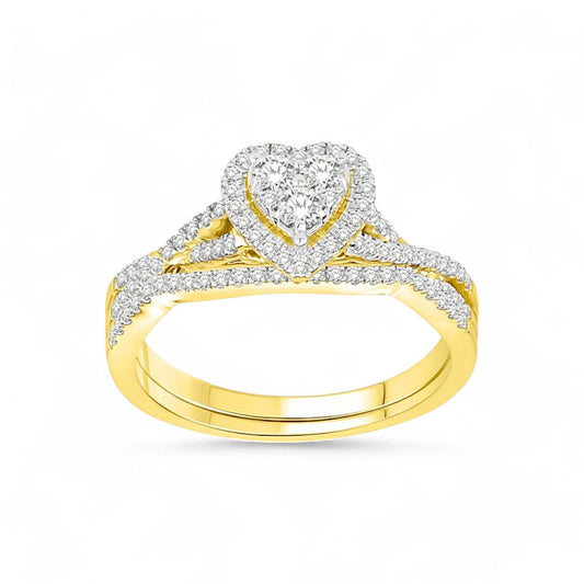10K Yellow Gold Women's Diamond Bridal Set / Stone: 0.50CT / Size: 6.5 / 88757Y
