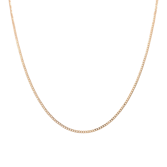 14K Yellow Gold Solid Curb Chain / Size: 16" 2.5mm / Weight: 3.8 GR / 655-00027