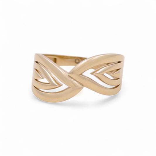 14K Yellow Gold Fashion Women's Ring / Size: 8 / Weight: 2.3 GR / DQWR4FS-90